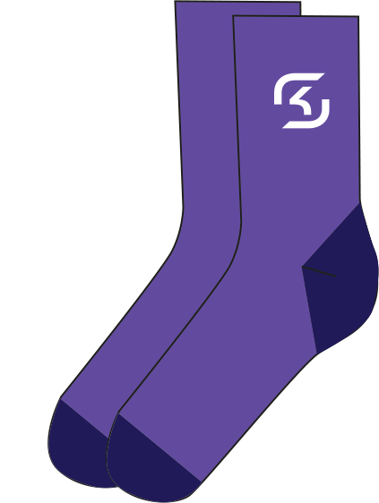 Image 2 of Sports Socks Purple
